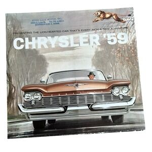 Vintage 1959 Chrysler Dealer Sales Brochure‎ Windsor New Yorker Saratoga